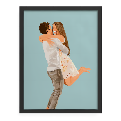 Personalized Couples Portrait